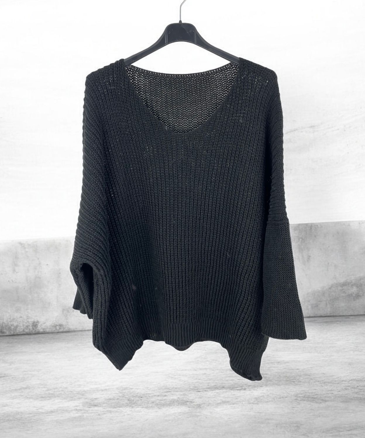 Jersey cuello pico (negro)