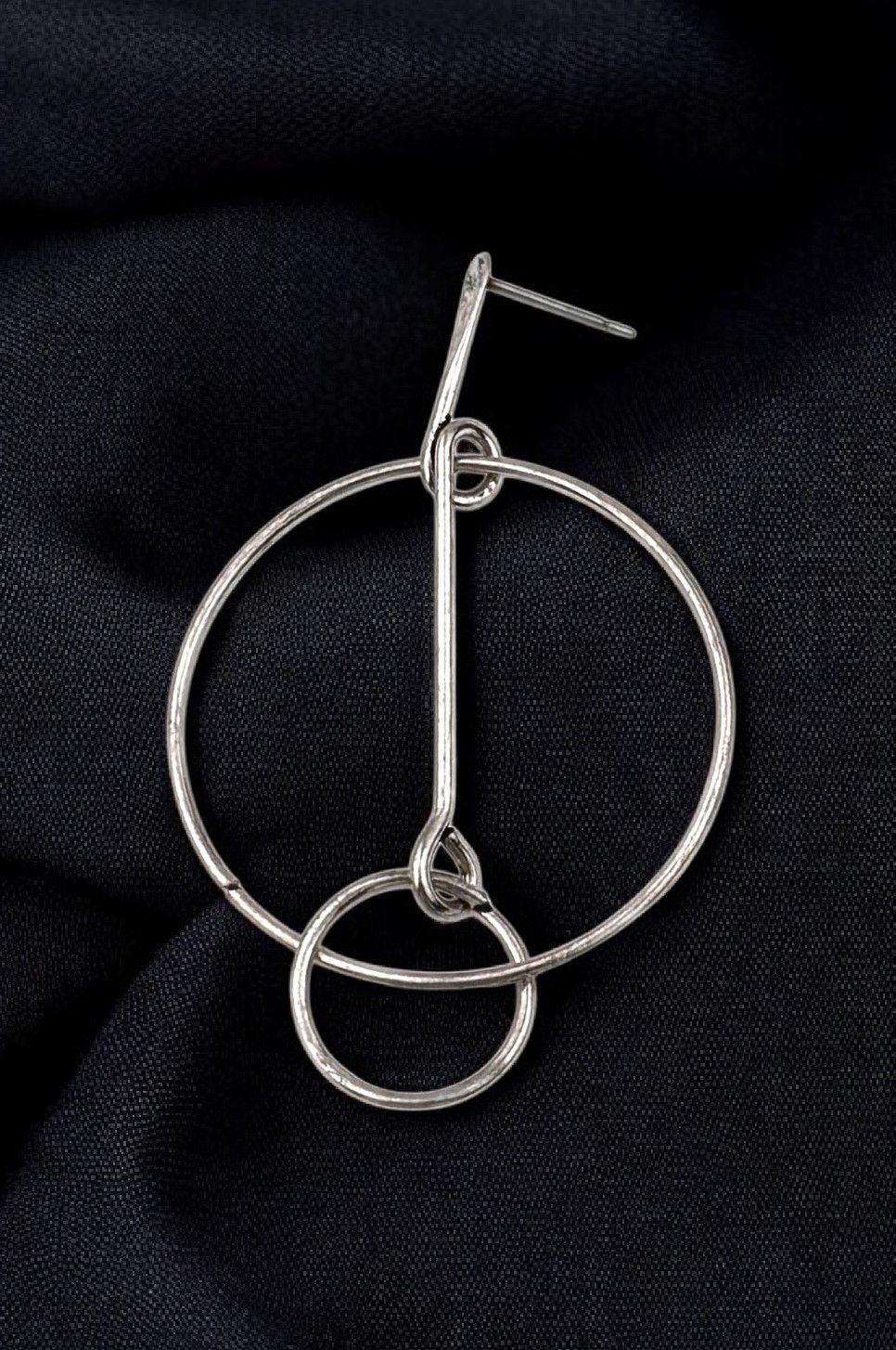 Pendientes doble círculo