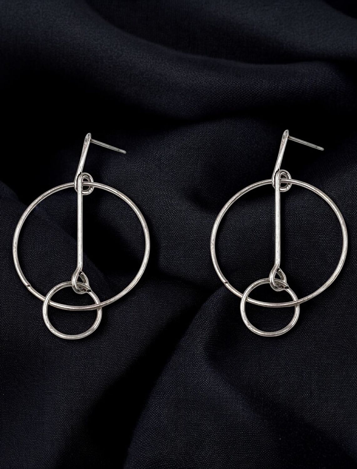 Pendientes doble círculo