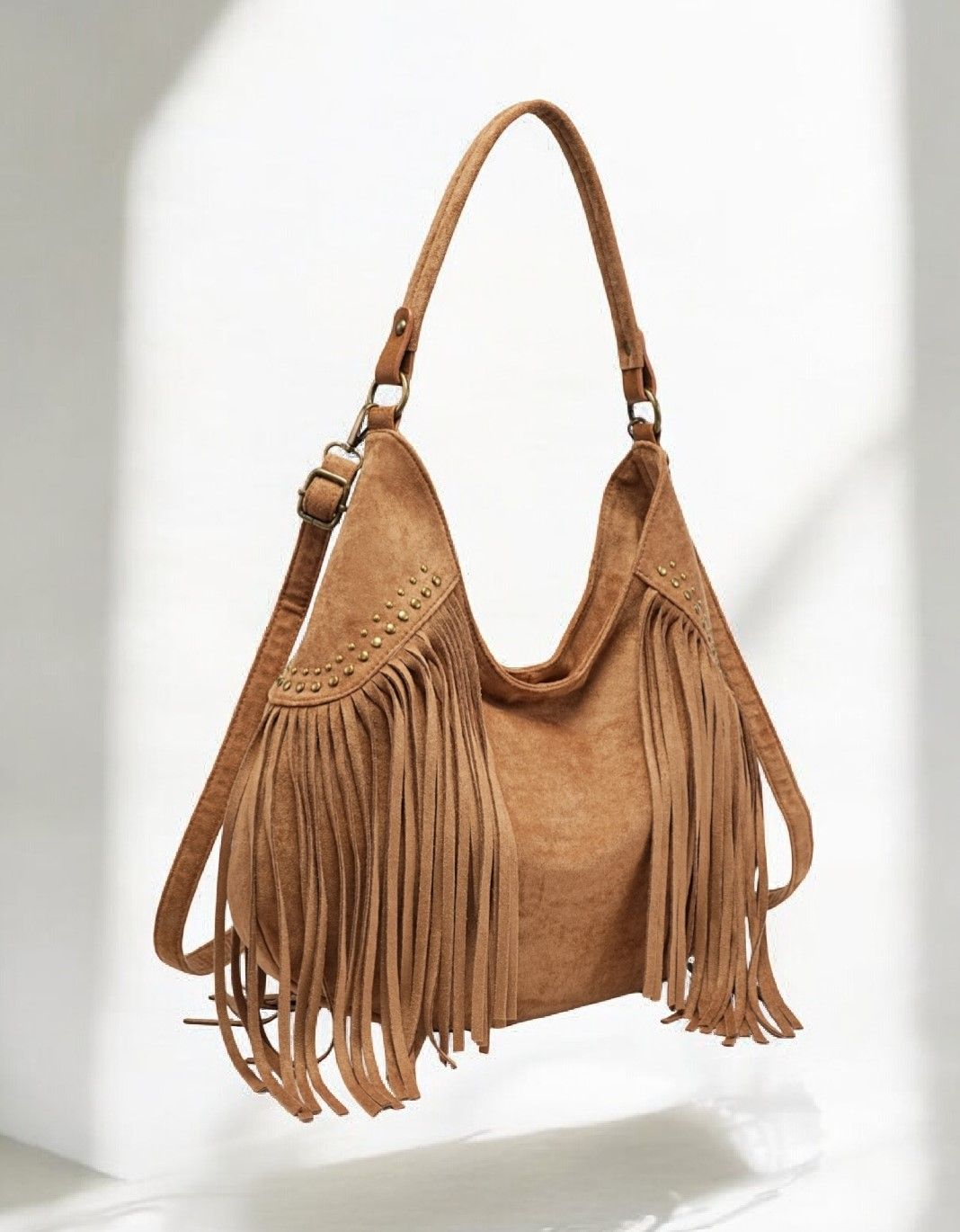 Bolso flecos (camel)