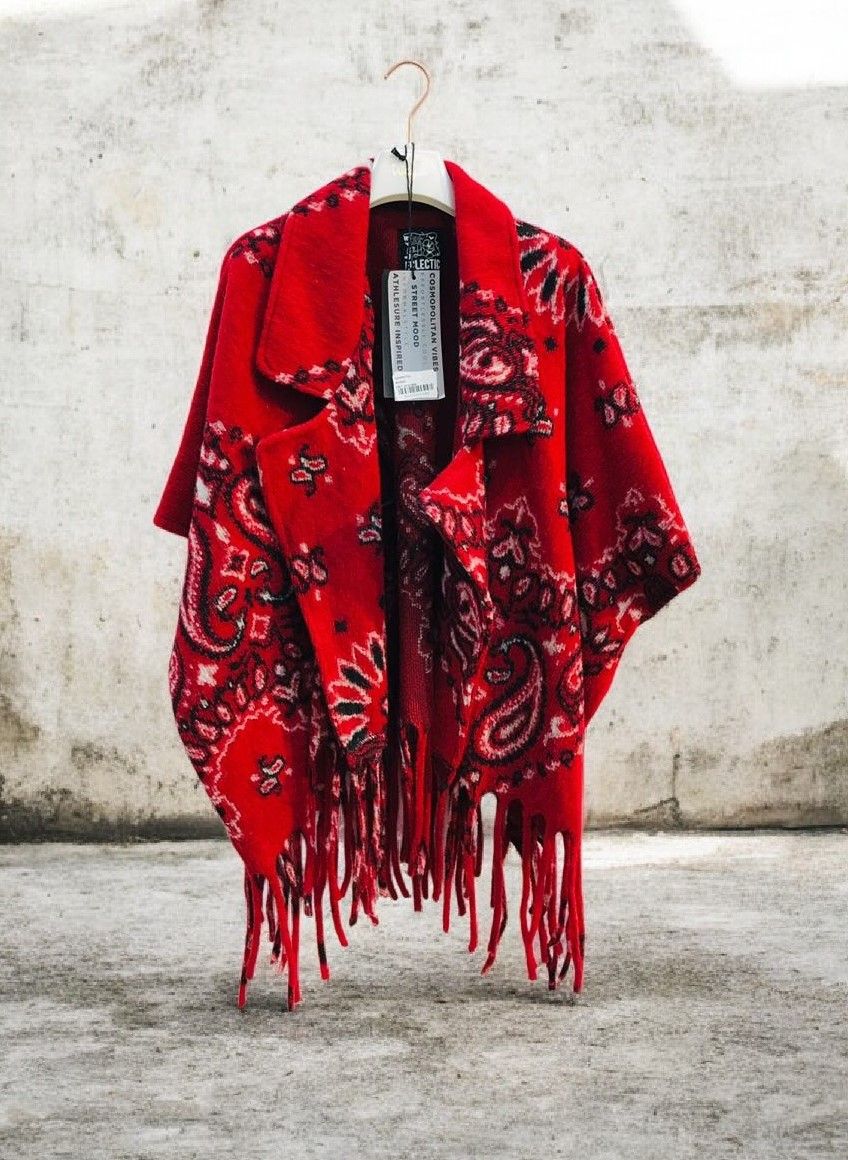 Abrigo flecos (rojo)