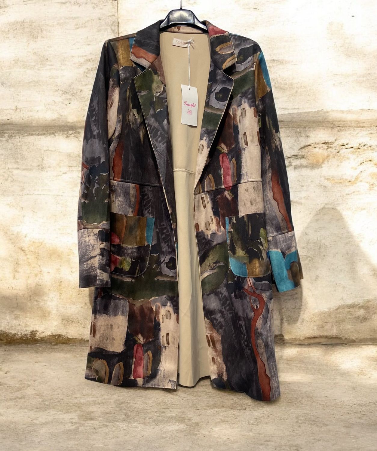 Abrigo estampado (caqui)