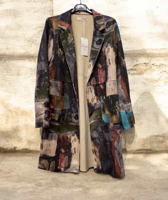 Abrigo estampado (caqui)