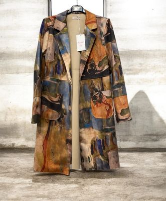 Abrigo estampado (beige)