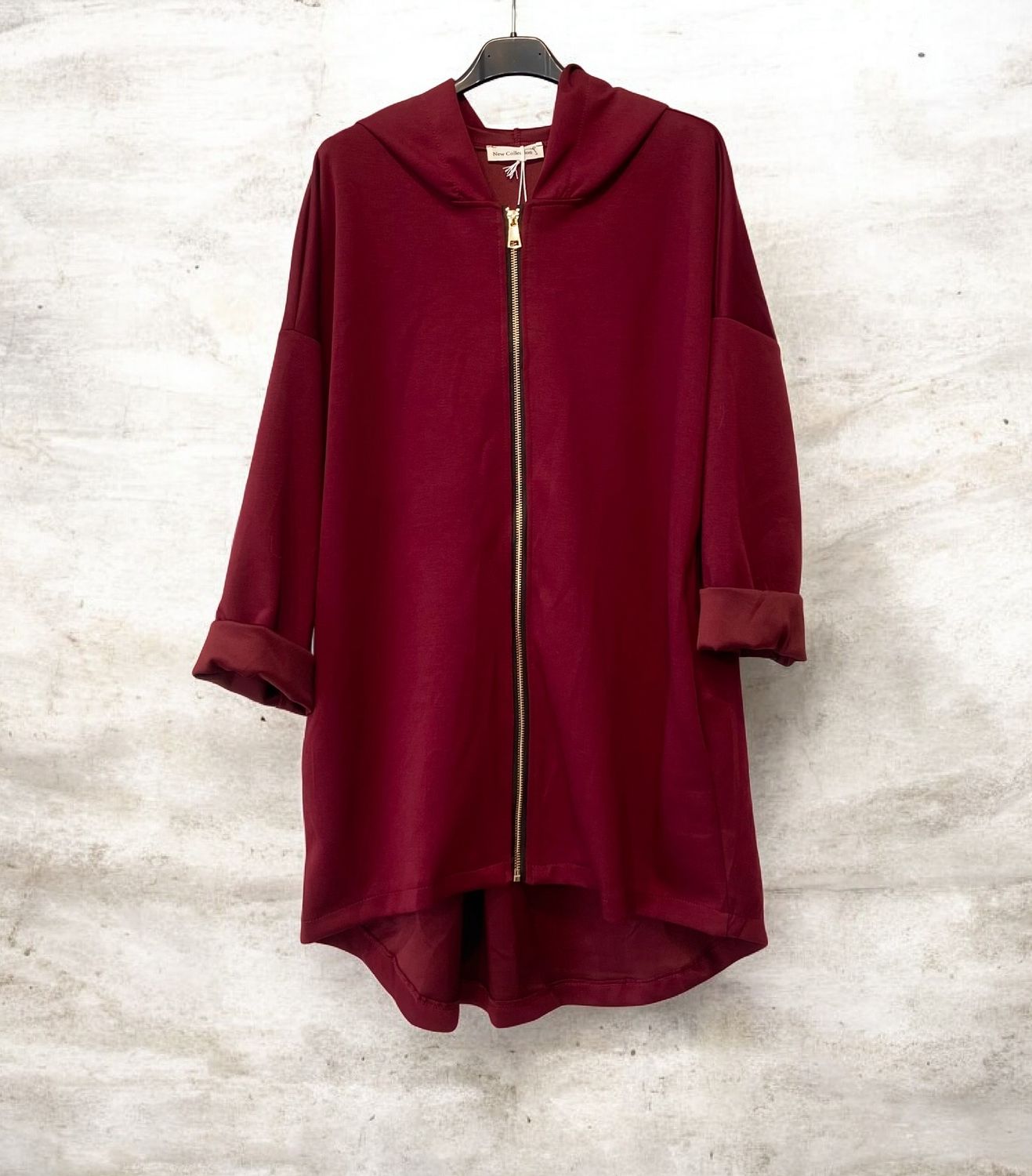 Abrigo capucha (granate)