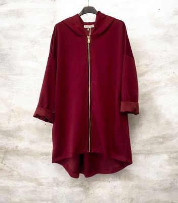 Abrigo capucha (granate)