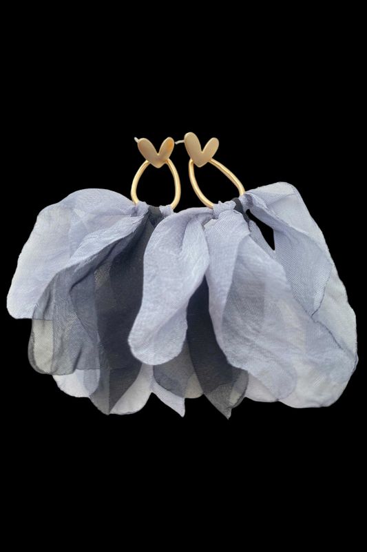 Pendientes tela corazón