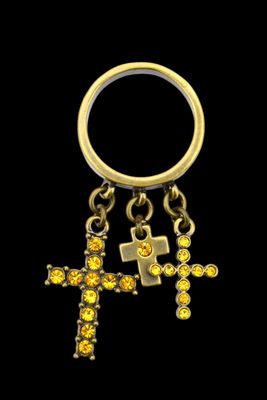 Anillo cruces (dorado)