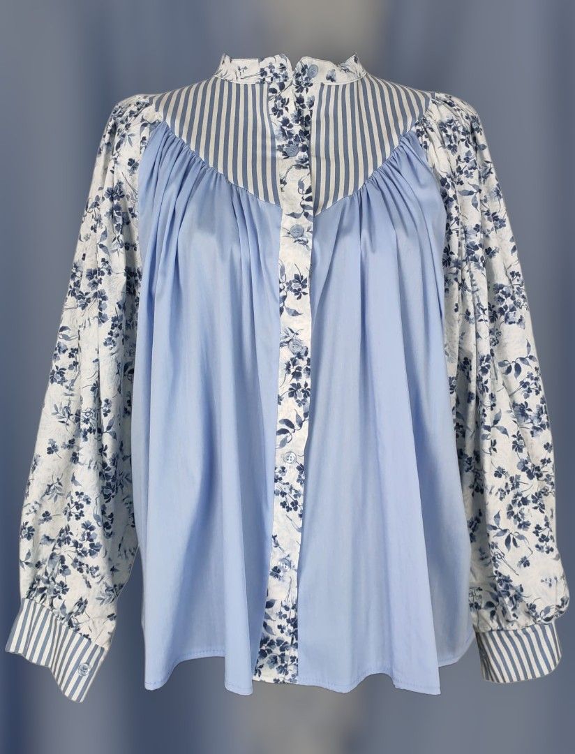 Blusa estampados (azul)