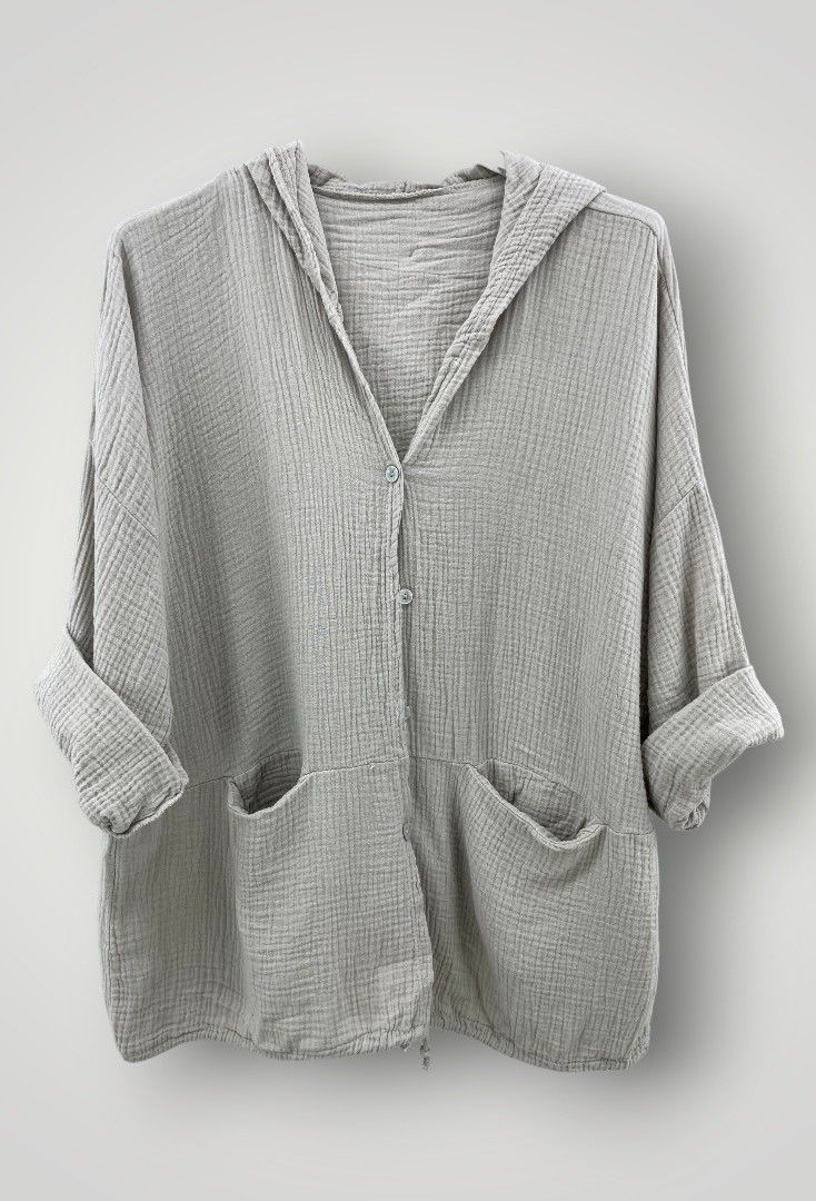 Blusa capucha (beige)