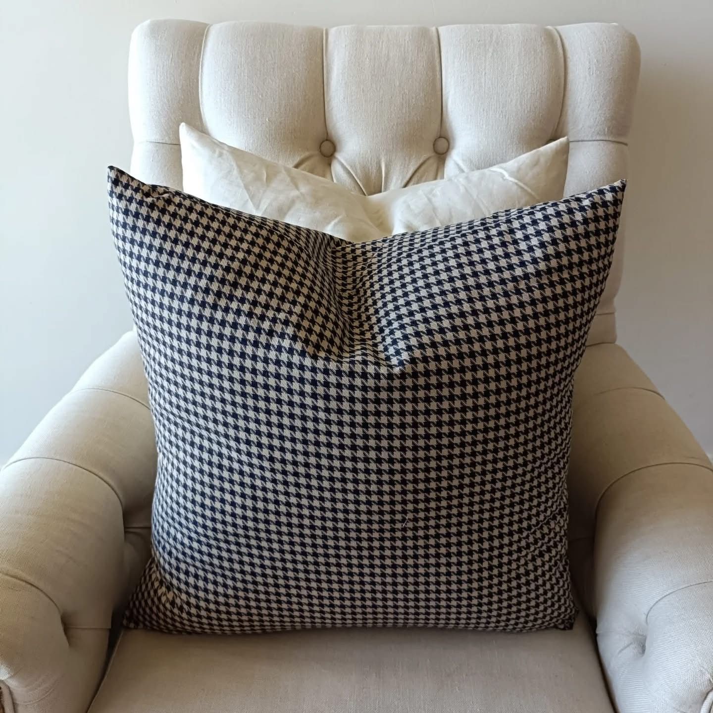 Houndstooth 100% Cotton cushion cover