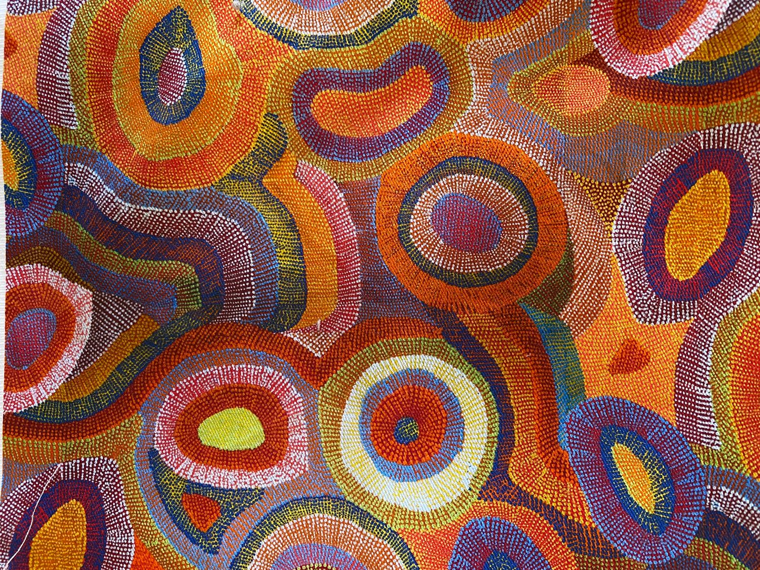 Lupins heat cold pack- artist Agnes Nampajimpa Brown