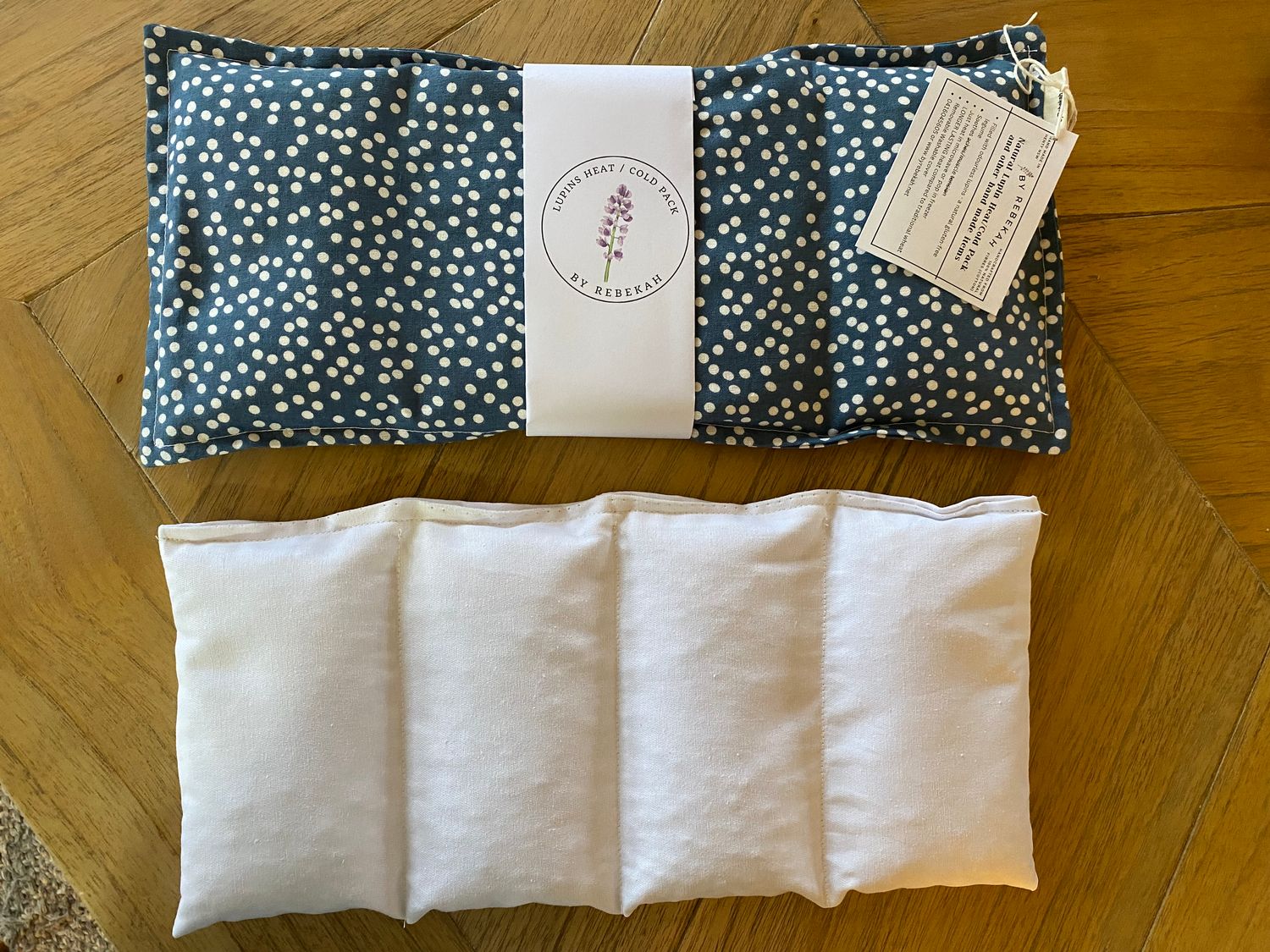 Lupins heat cold pack - polka dot blue