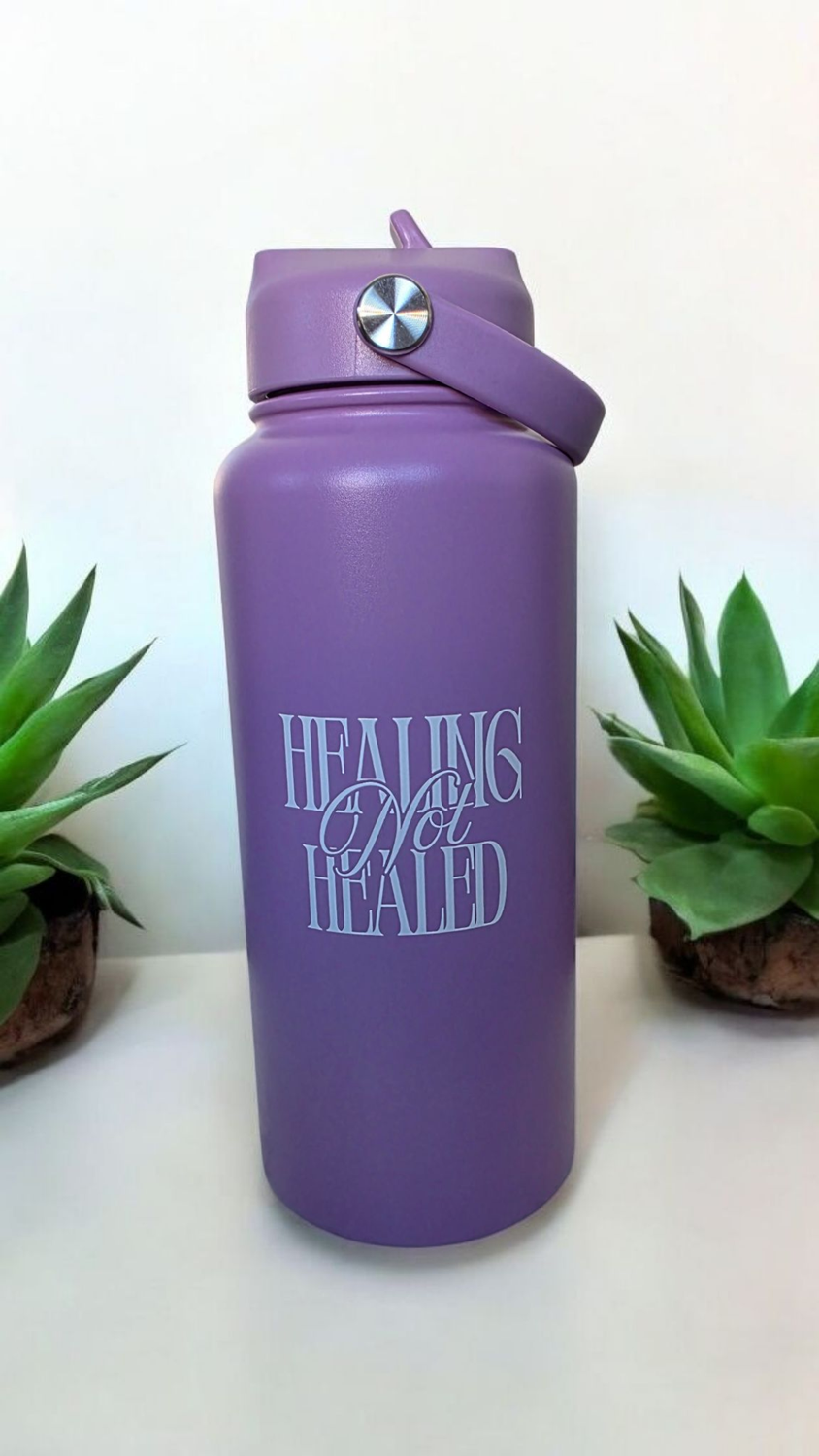 Pastle Purple &quot;Healing NOT Healed&quot; Bottle