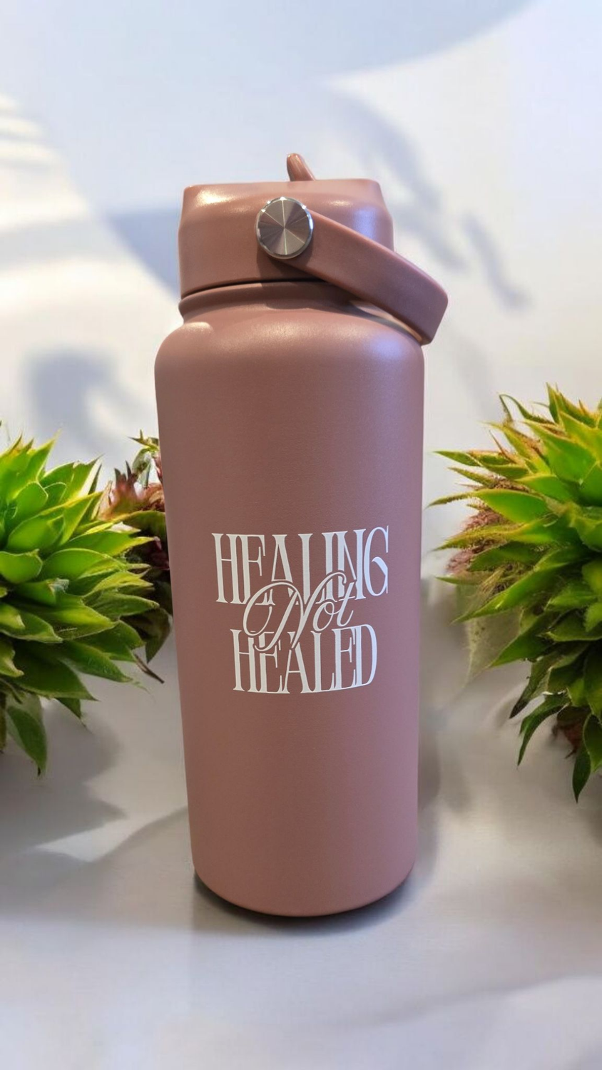 Rose Gold &quot;Healing NOT Healed&quot; Bottle