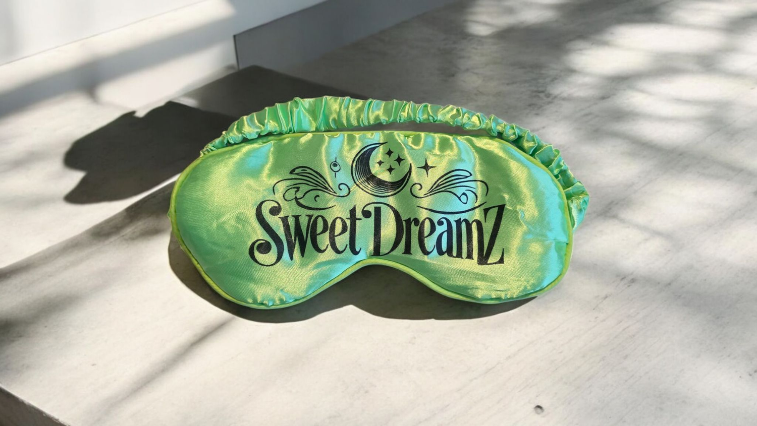 Bight Green Silky Eye Mask