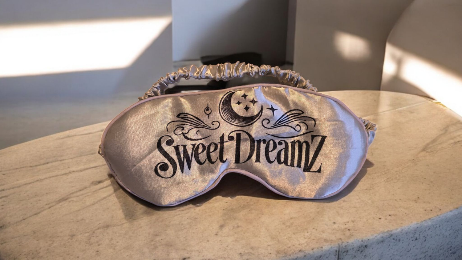 Silver Silky Eye Mask