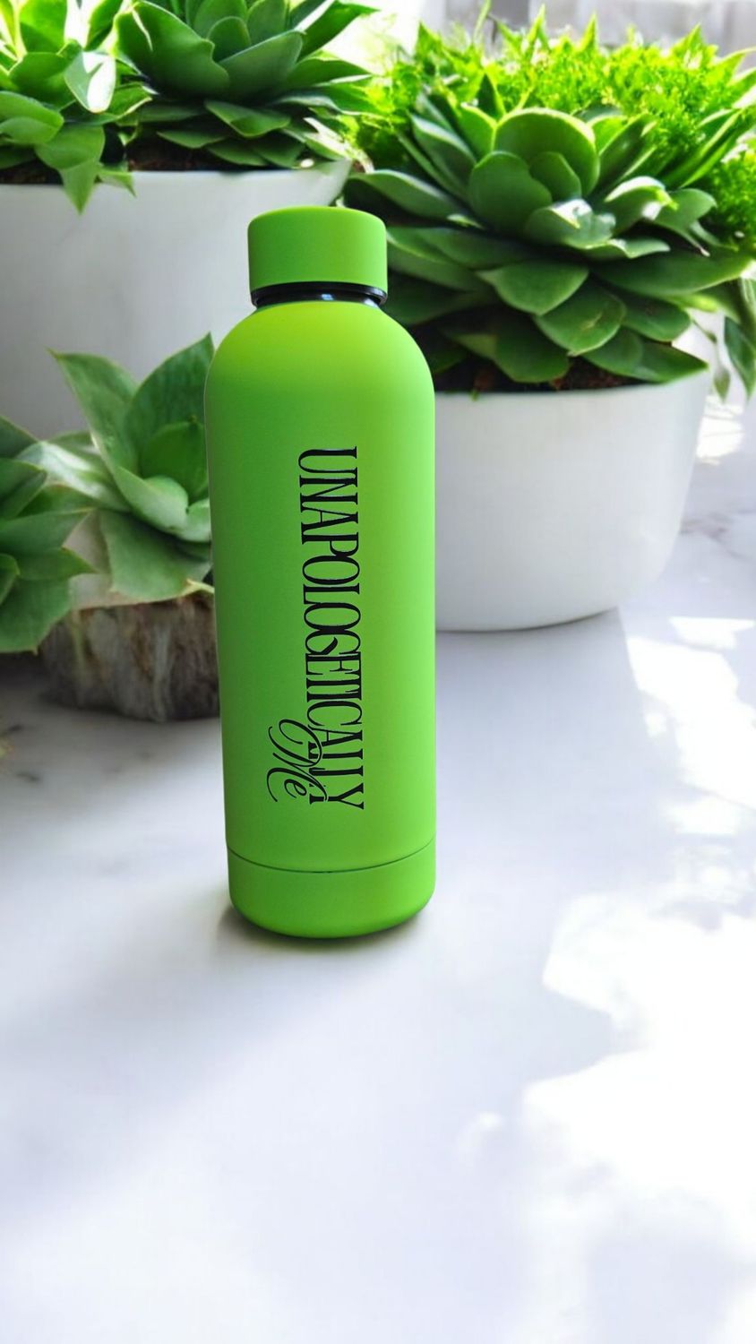 Bright green &quot;Unapologetically Me&quot; Bottle 