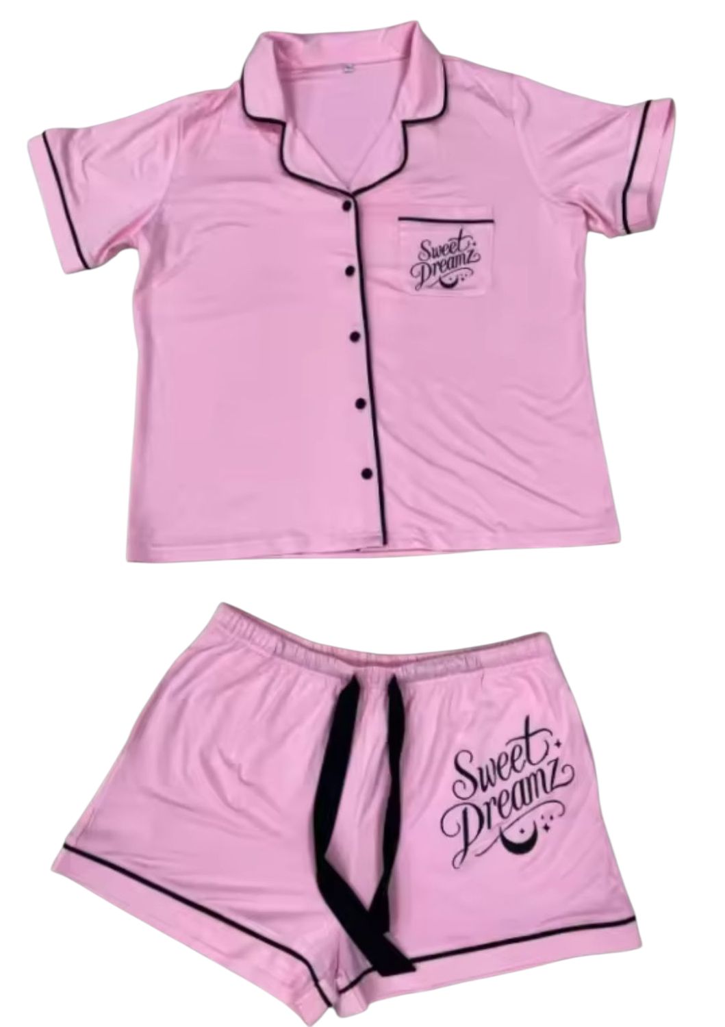 PINK/BLACK TRIM &quot;BAMBOO PJS&quot;
