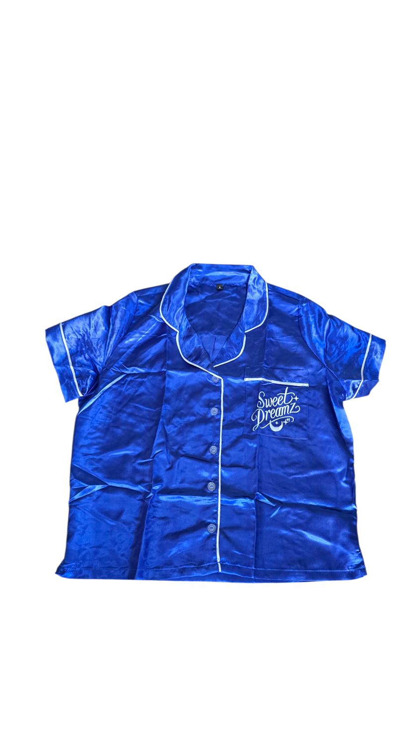 Royal Blue Sweet DreamZ Silky PJs