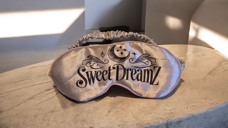 Silver Silky Eye Mask