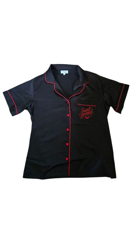 Black/Red Trim Light Pyjamas 