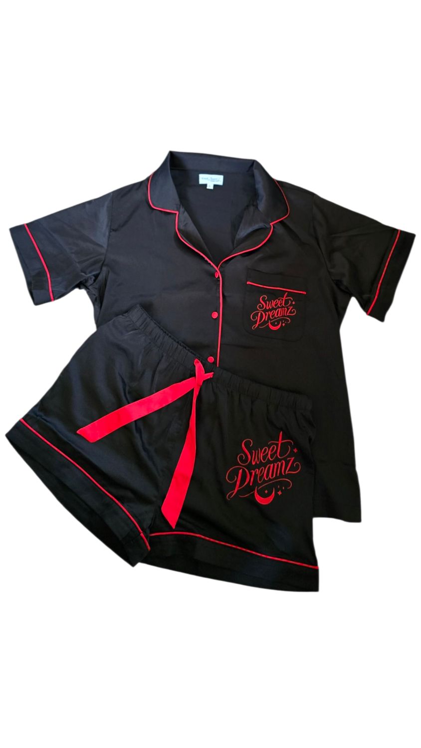Black/Red Trim Light Pyjamas 