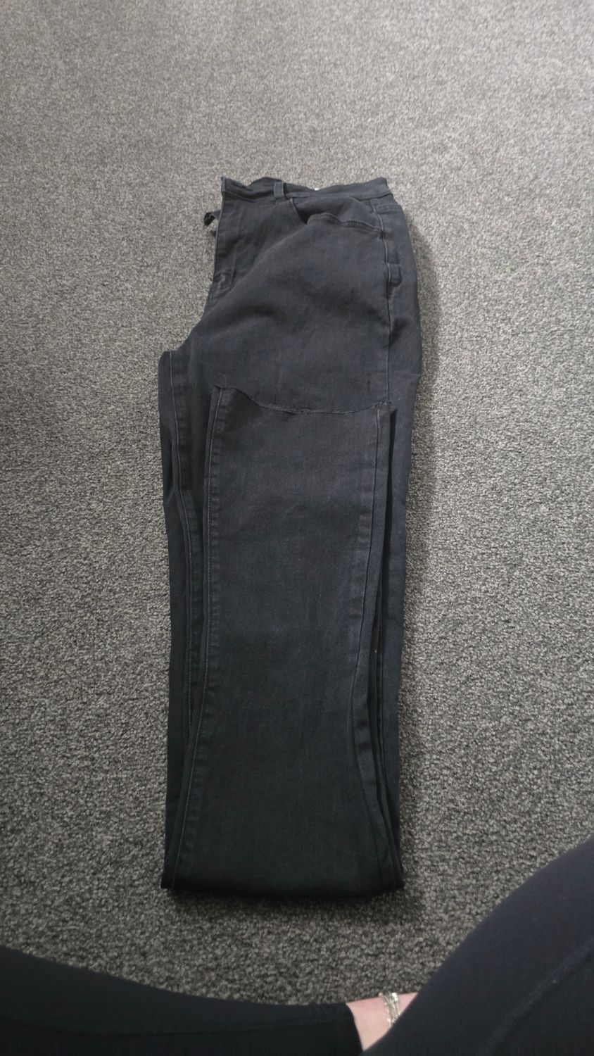 Extra long black jeans size 16/18 brand new