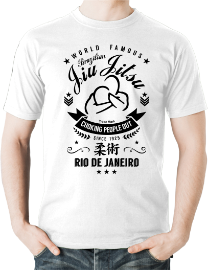 World Famous BJJ T-Shirt, Colour: White