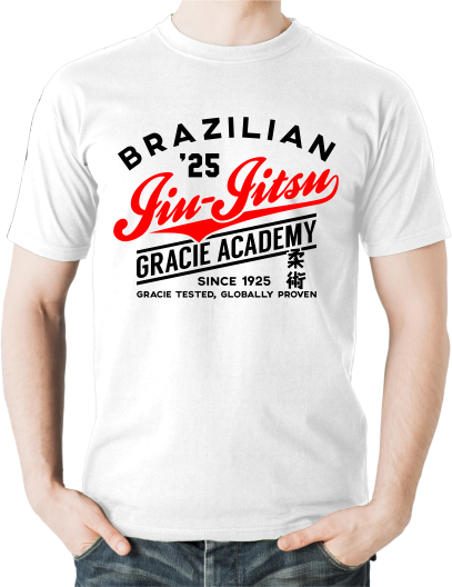 Gracie Academy T-Shirt, Colour: White
