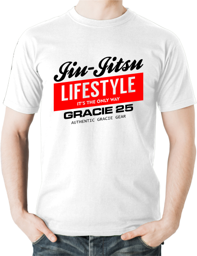 Gracie BJJ Lifestyle T-Shirt, Colour: White