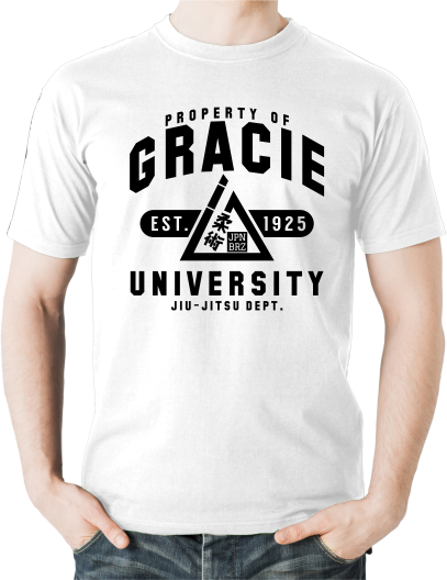 Gracie University T-Shirt, Colour: White