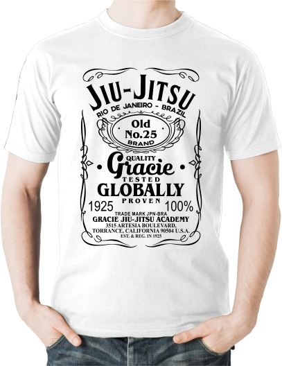 Jiu Jitsu Jack Daniels T-Shirt, Colour: White