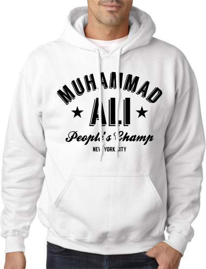 Muhammad Ali Hoodie, Colour: White