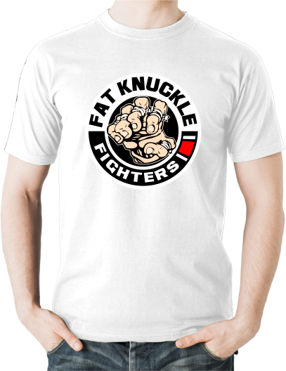 Fat Knuckle Fighters T-shirt, Colour: White