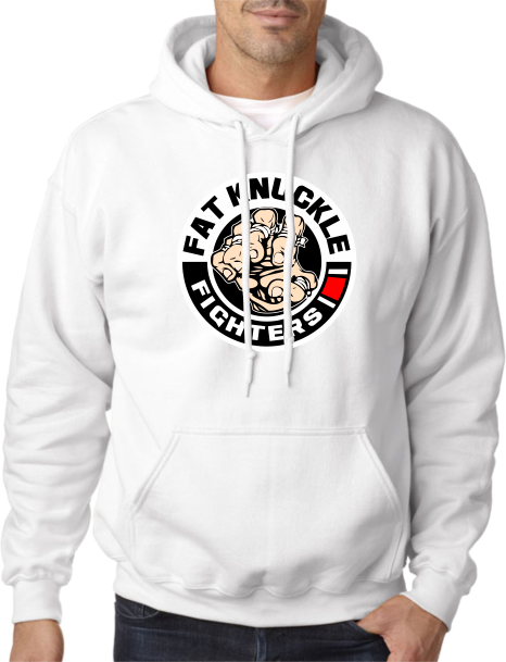 Fat Knuckle Fighters Hoodie, Colour: White