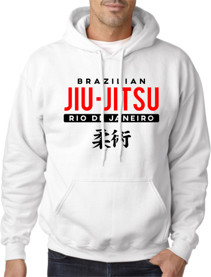 Brazilian Jiu Jitsu Hoodie, Colour: White