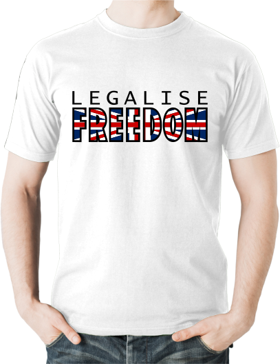 Legalise Freedom T-shirt, Colour: White