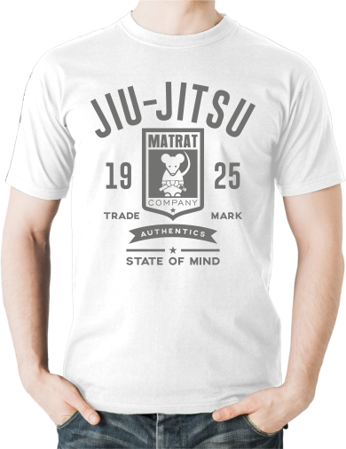 Mat Rat State of Mind BJJ T-Shirt, Colour: White