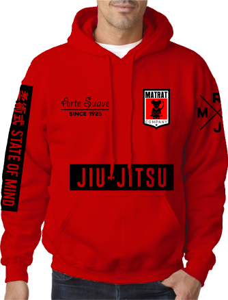 Mat Rat Jiu Jitsu State of Mind Hoodie, Colour: Red