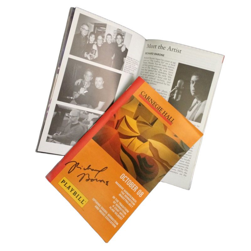 Carnegie Hall Concert Program (2008) - Signed