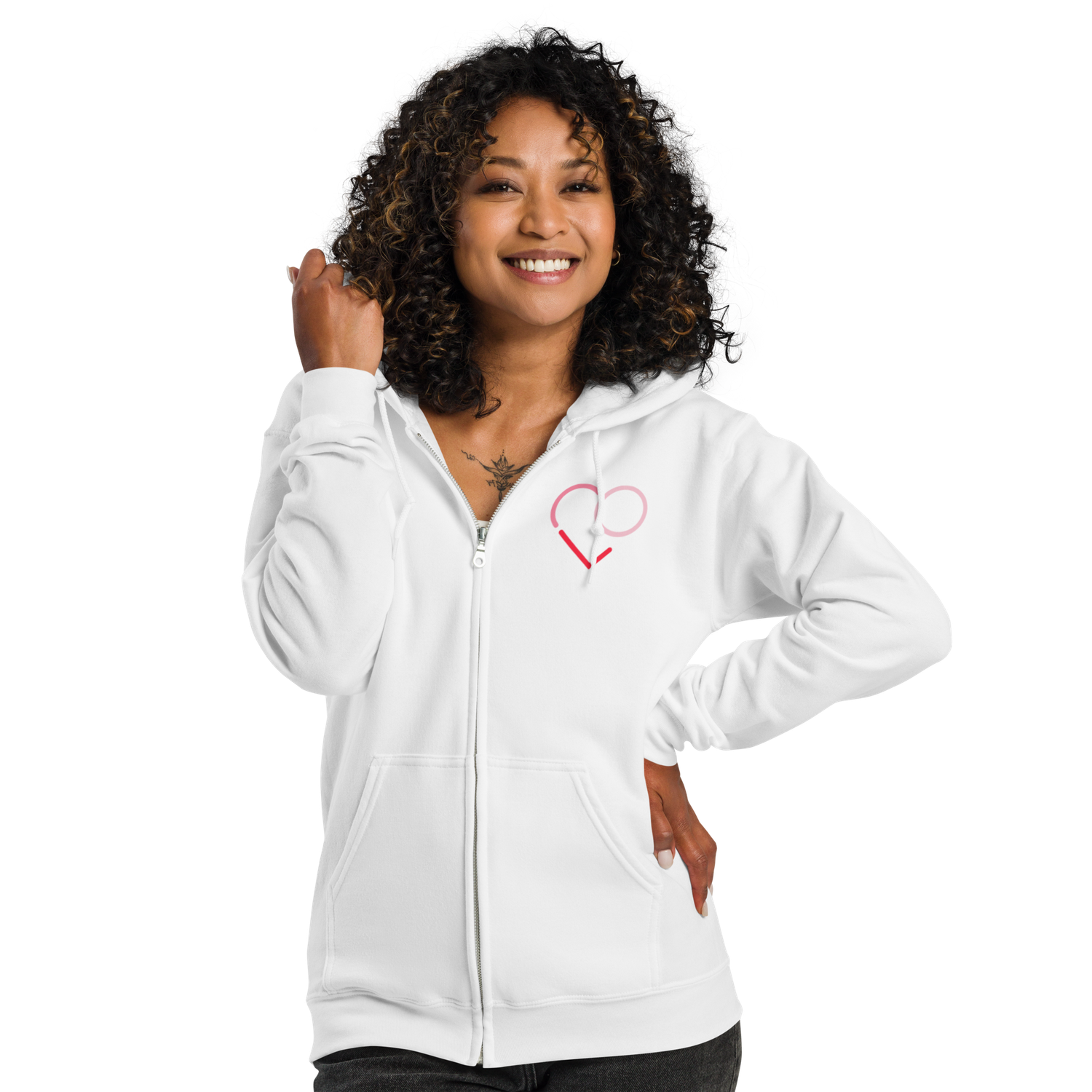 Unisex Kapuzenpullover Weiß