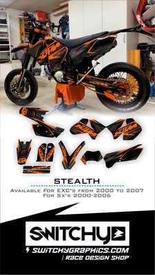 KIT GRAFICHE KTM EXC 1998 2007 - STEALTH
