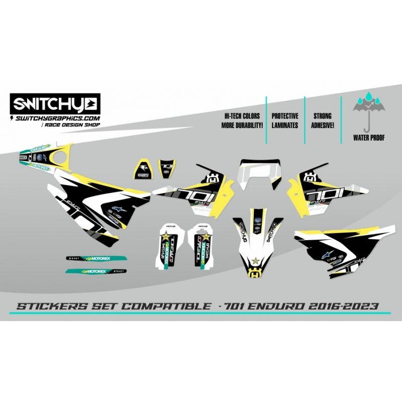 KIT GRAFICHE HUSQVARNA 701 ENDURO - SHAPER BLACK
