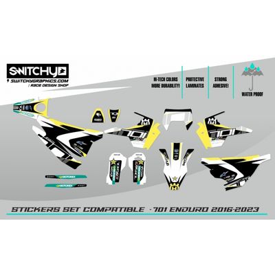 KIT GRAFICHE HUSQVARNA 701 ENDURO - SHAPER BLACK