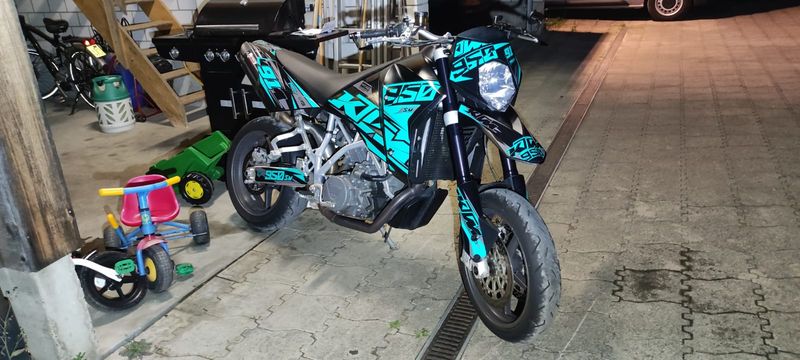 KIT GRAFICHE KTM 950 SM - ATTACK TEAL