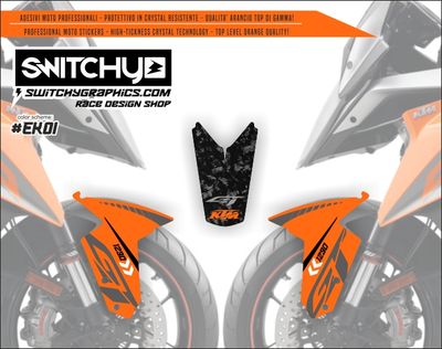 ADESIVI PARAFANGO ANTERIORE &quot;01&quot; per KTM 1290 SUPER DUKE GT 2016 2017 2018 2019