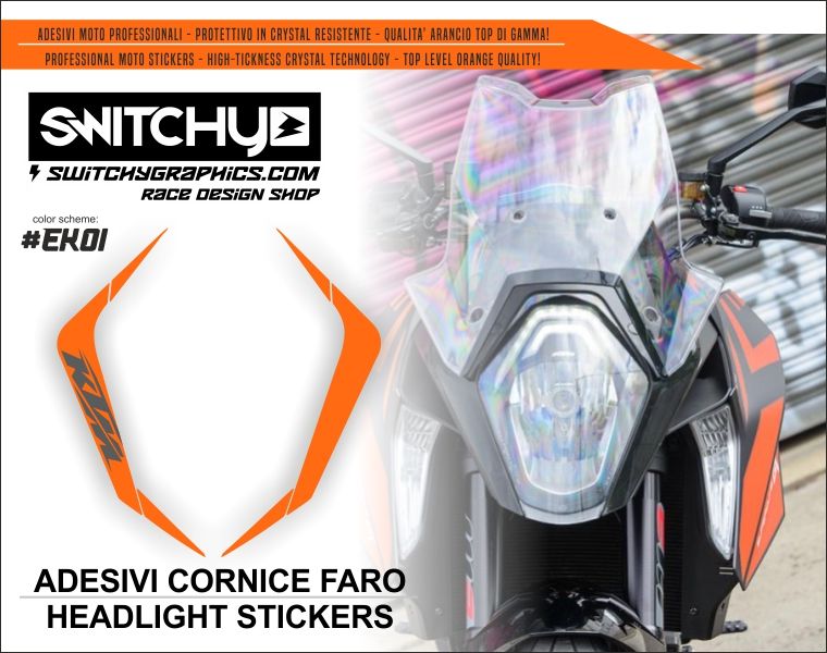 ADESIVI FARO ANTERIORE per KTM 1290 SUPER DUKE GT 2016 2017 2018 2019