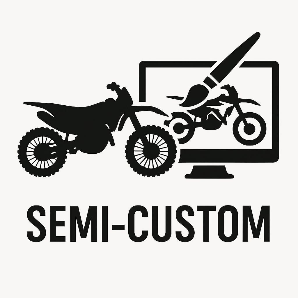 MOTOCROSS - ENDURO - MOTARD - KIT GRAFICHE SEMI PERSONALIZZATE