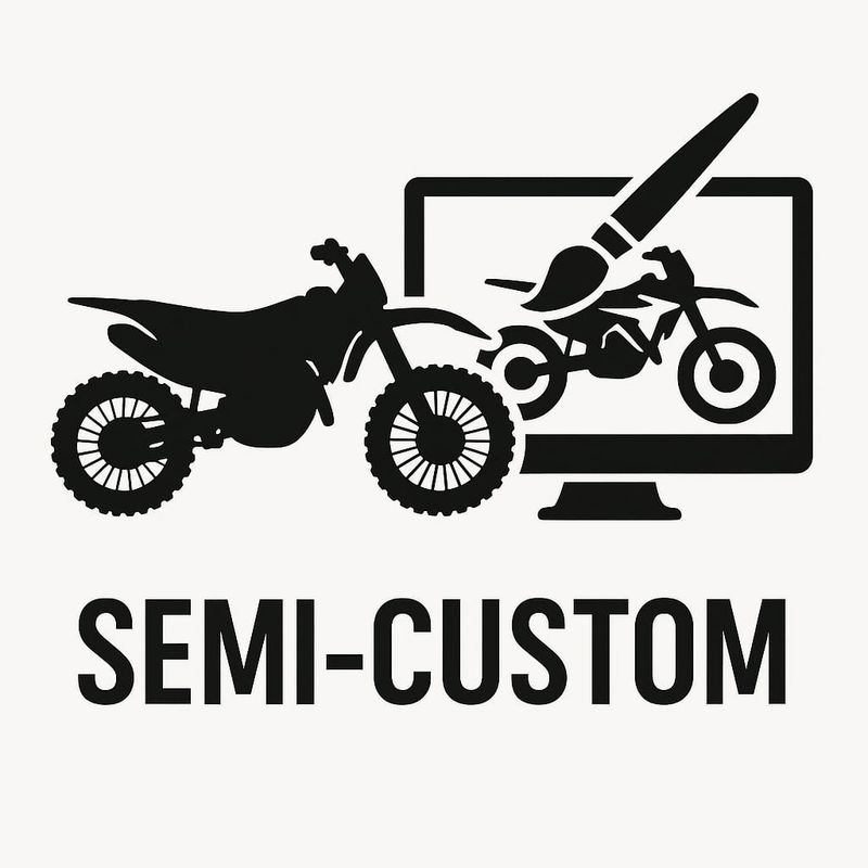 MOTOCROSS - ENDURO - MOTARD - KIT GRAFICHE SEMI PERSONALIZZATE